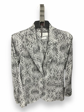 Blazer By Level 99 In Grey, Size: S Non Closure Collar RelaxedNeckline