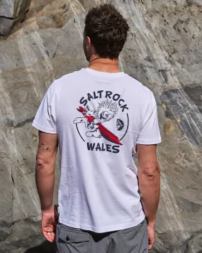 Wave Rider Wales - Mens Short Sleeve T-Shirt - White Sustainable