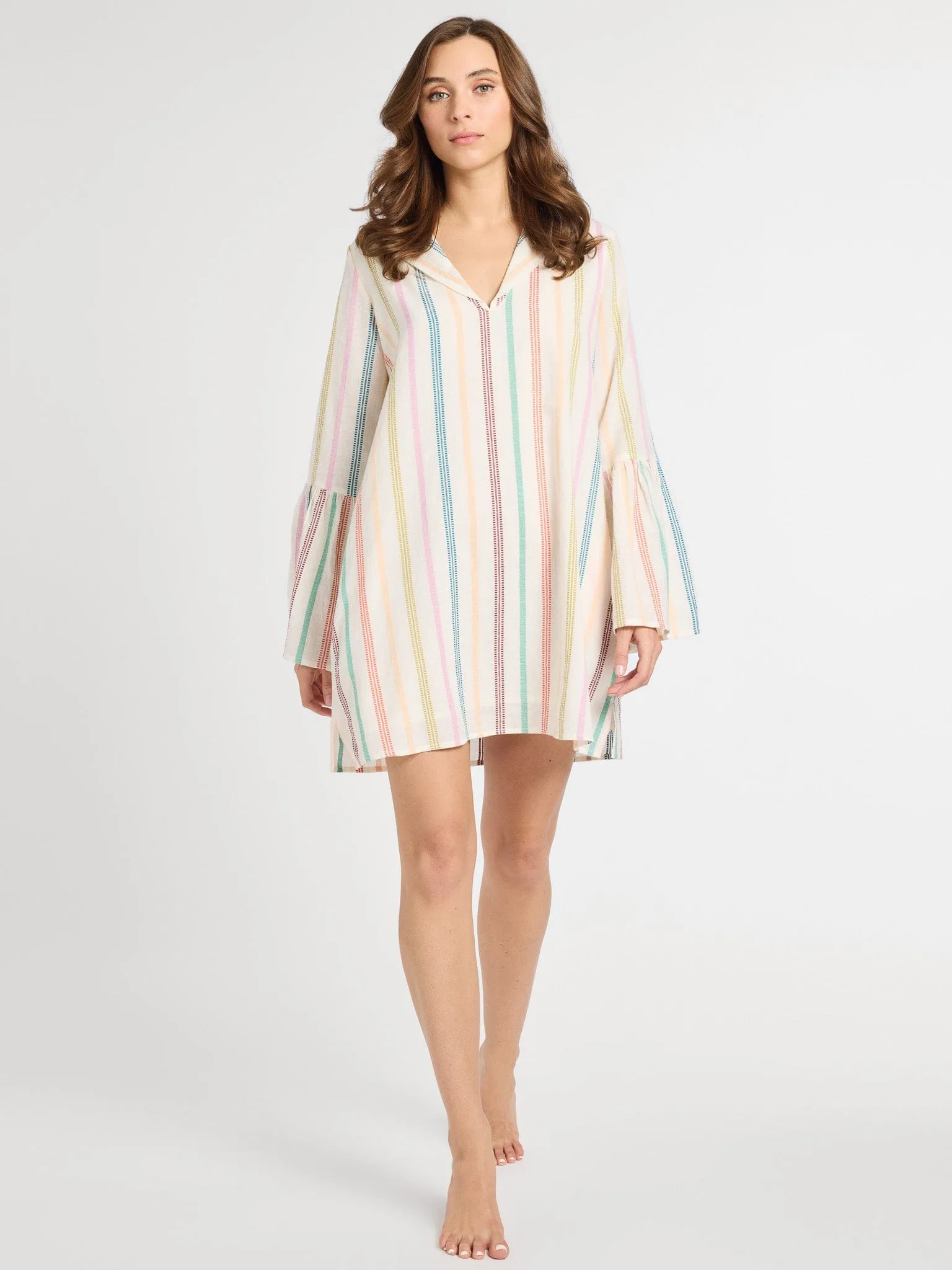 Form Fit Versatile and Comfortable Chloe Dress in Mallorca Stripe