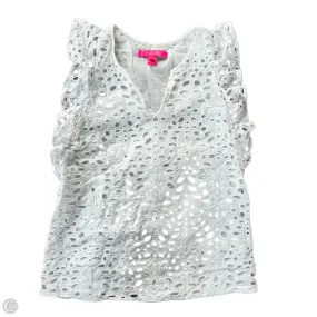Casual Chic Look Top Short Sleeve Designer By Lilly Pulitzer In White, Size: S
