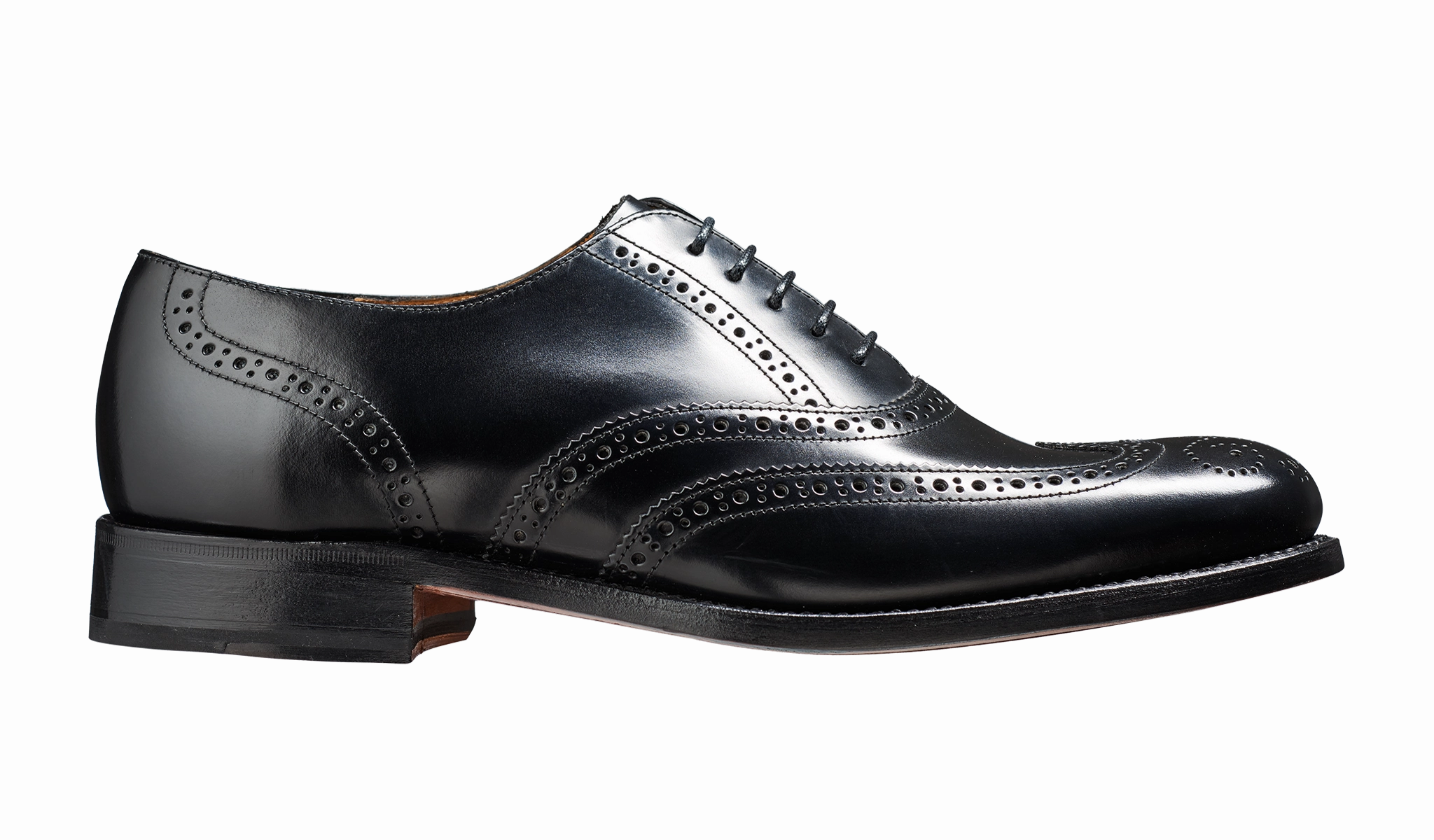 Glasgow - Black Hi-Shine Commuting Footwear