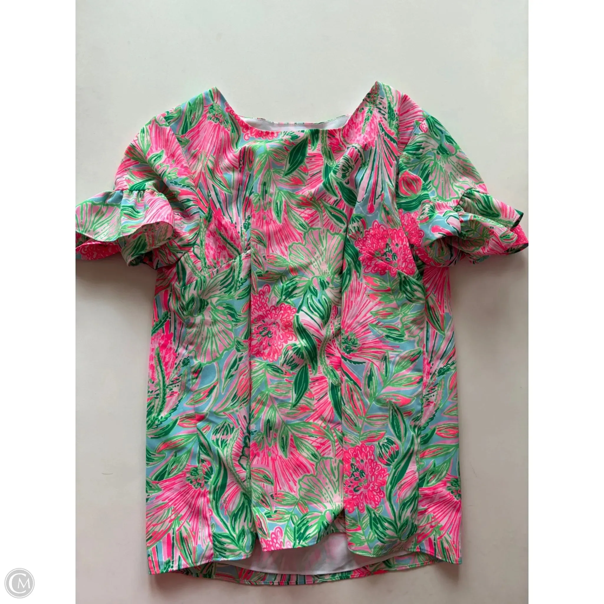 Top Short Sleeve Designer By Lilly Pulitzer In Pink, Size: Xs Soft Touch Fit
