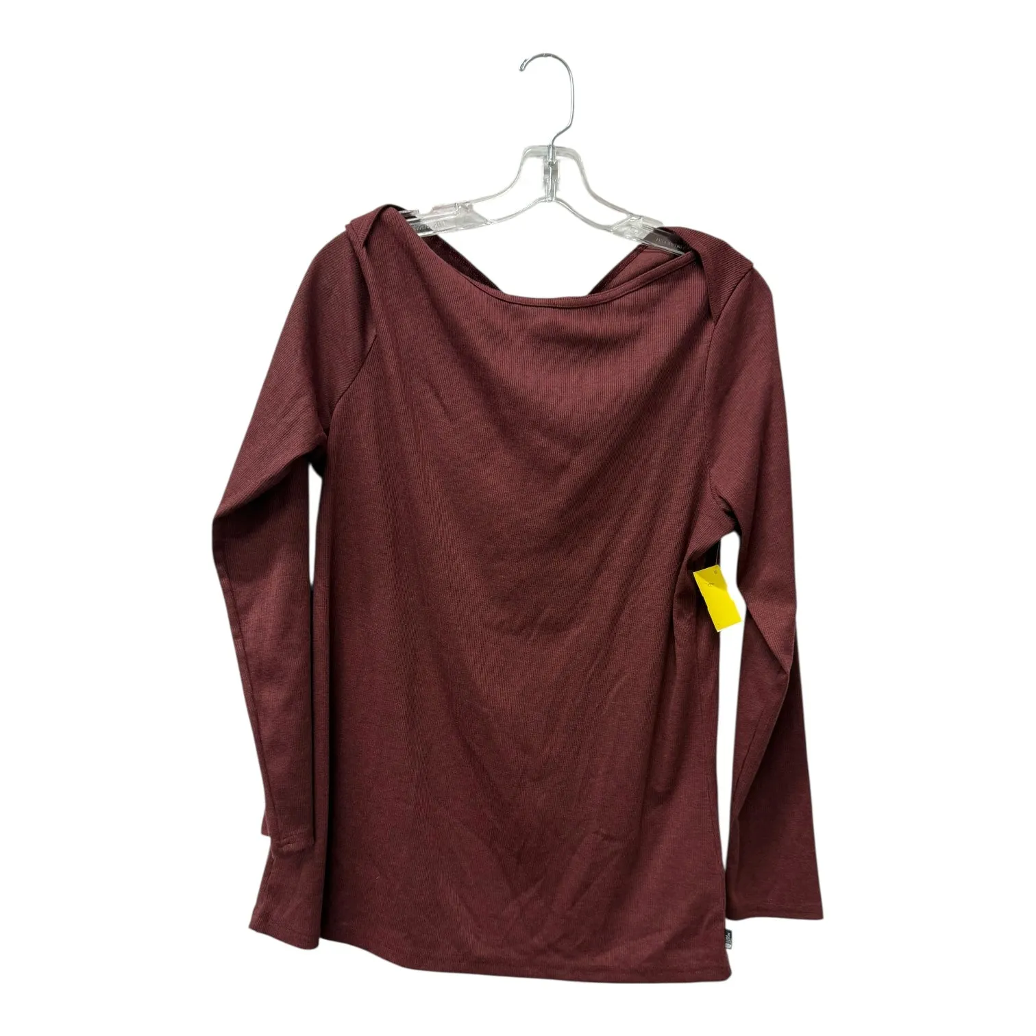 Athletic Top Ls Crewneck By The North Face In Maroon, Size:Xl MicrofiberTech Soft Cotton Blend