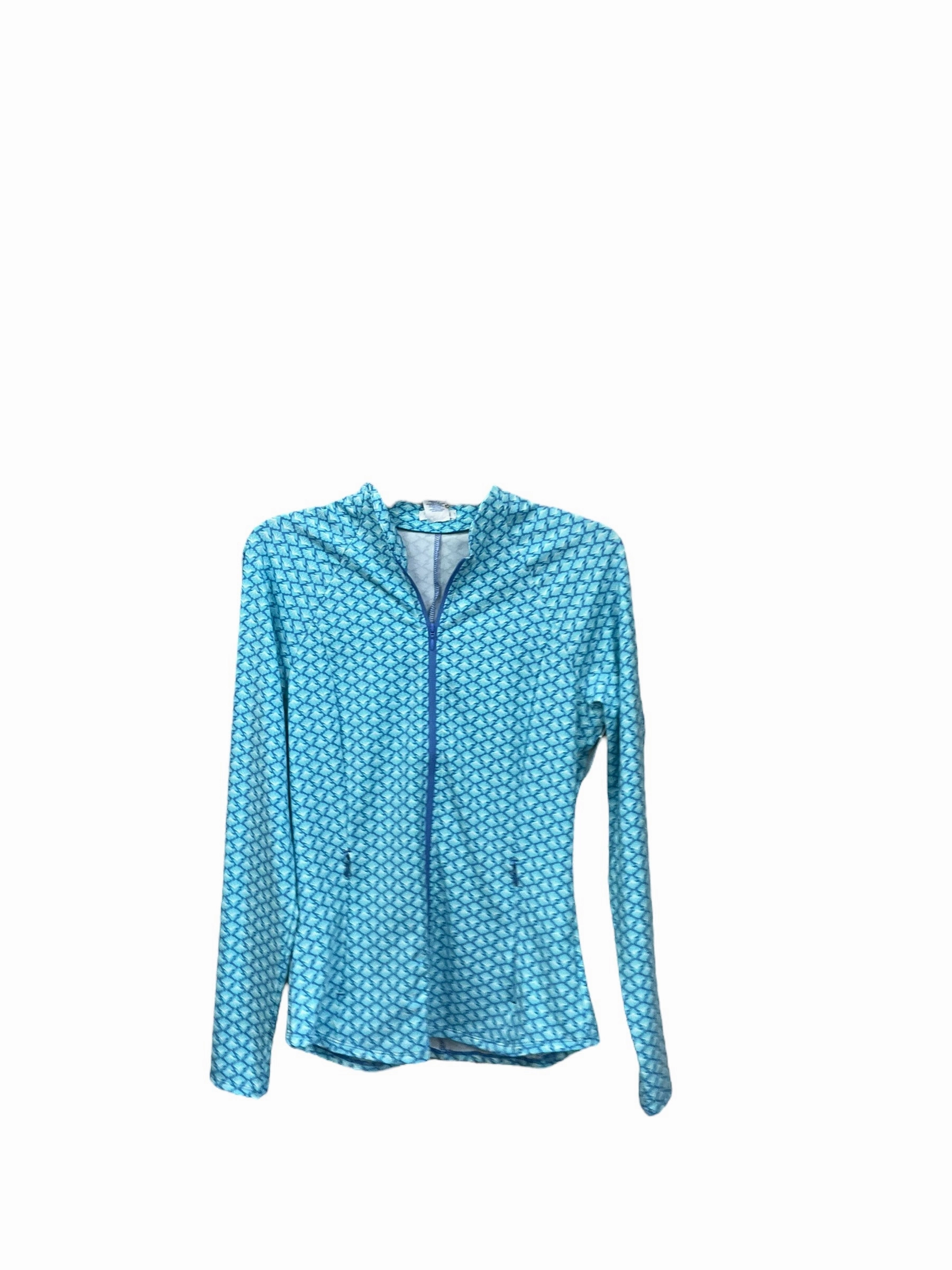 Convertible Style Blue & White Athletic Jacket Sigrid Olsen, Size S