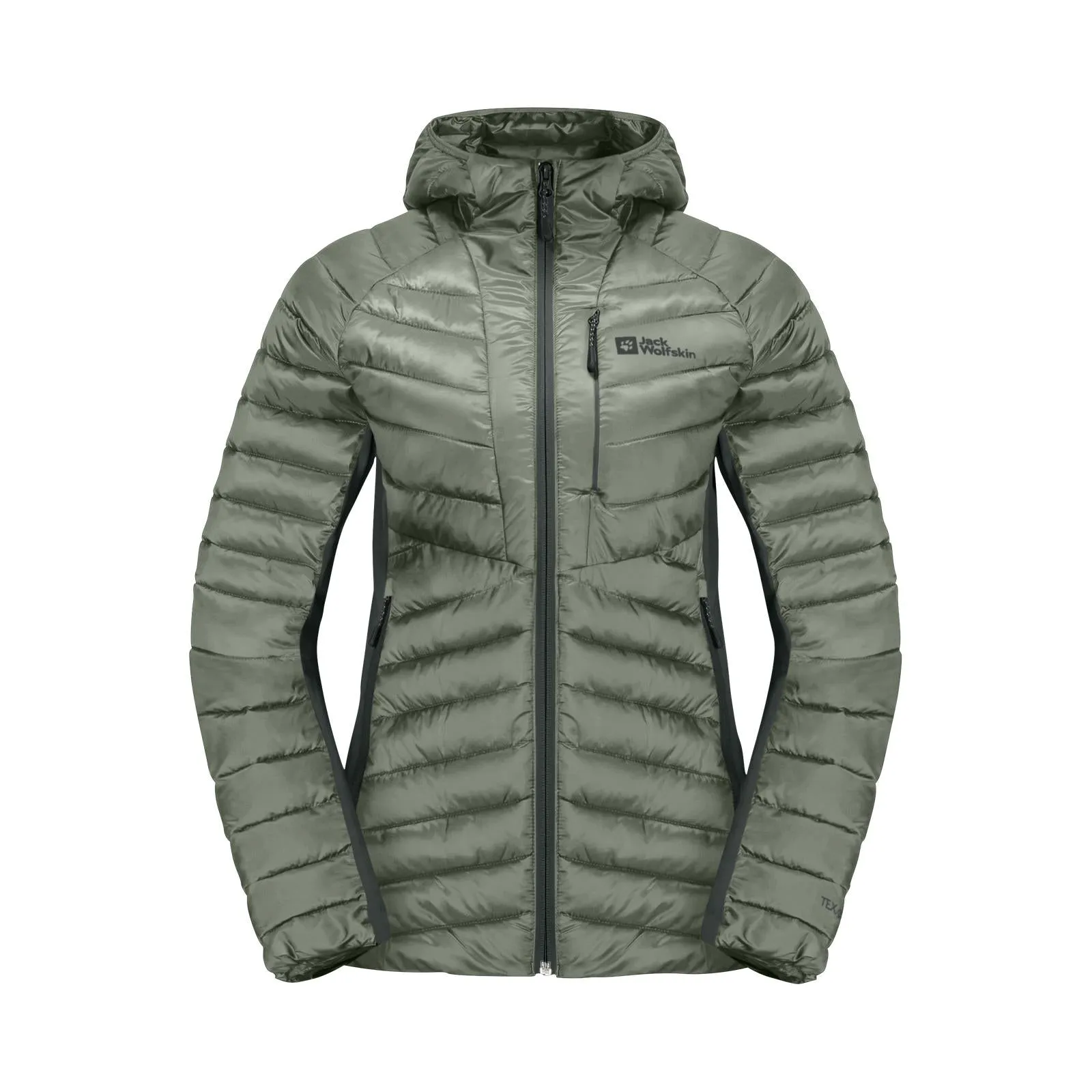 All Season Versatility Crisp Layer Jack Wolfskin Womens Routeburn Hooded Padded Jacket