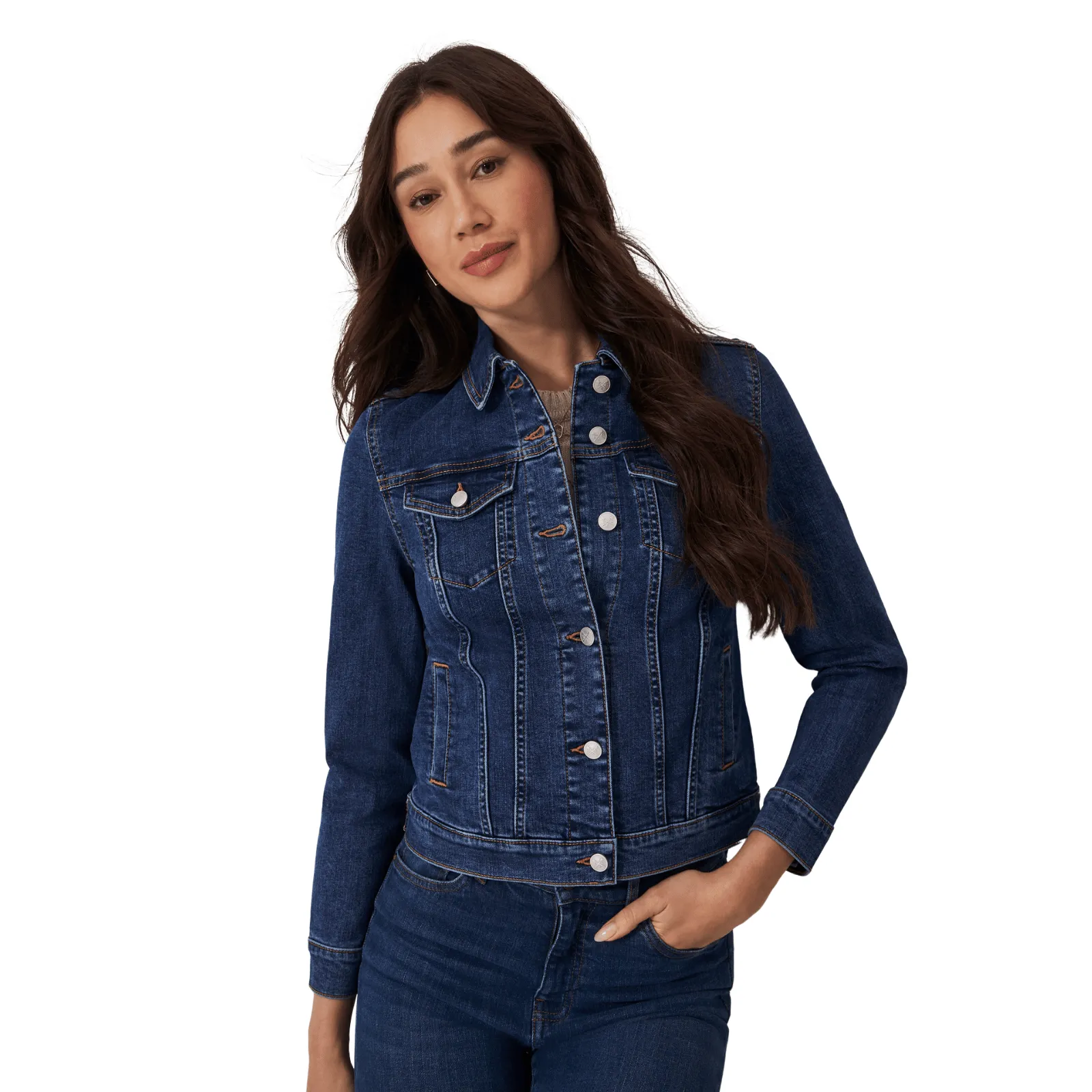 Crew Clothing Womens Western Denim Jacket Layered Insulation Laser Cut Airflow Vents