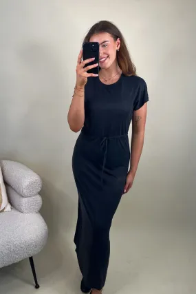 Hannah Black T-Shirt Dress Daywear Fit Raglan-Sleeve