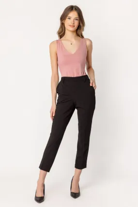Knit Crepe Cropped Trouser Breathable mesh design Comfy Ease