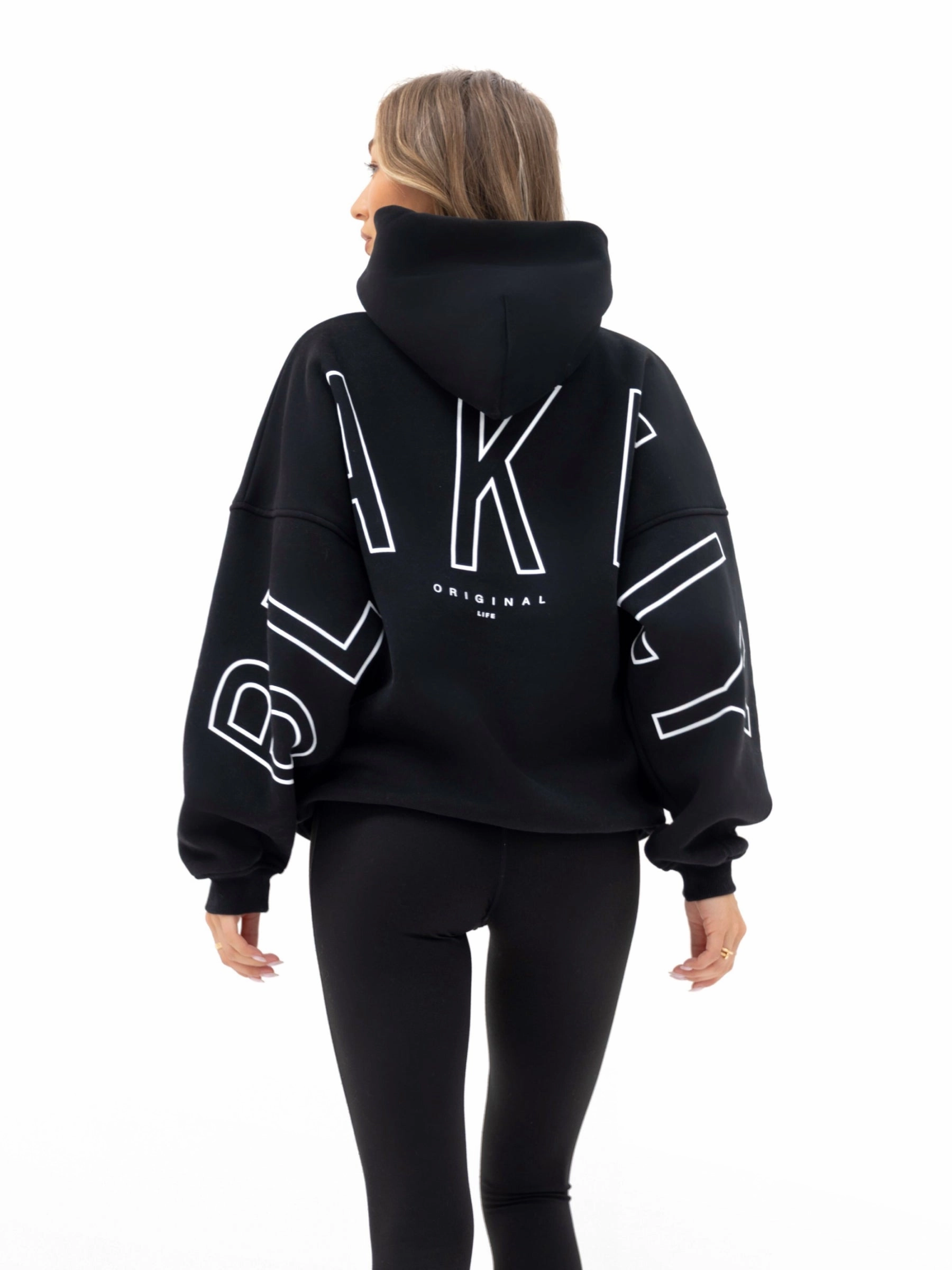 Outline Isabel Oversized Hoodie - Black Sport Fit Hip Hop Fashion