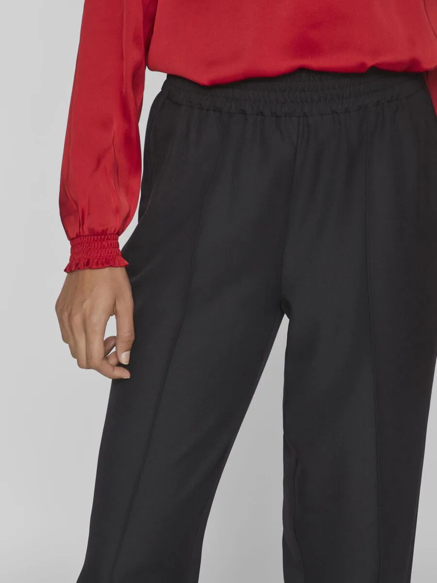 Winnie Wide High Wasited Elasticated Trousers Solid shade