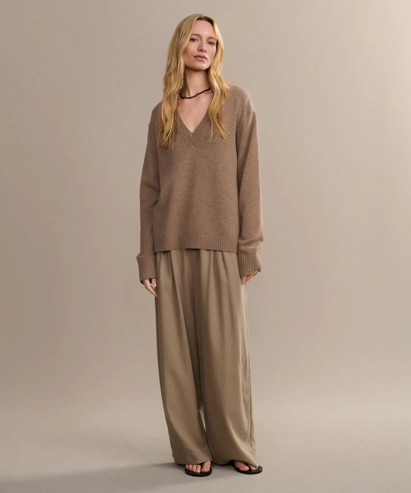Simone V-Neck Cozy Knit Touch