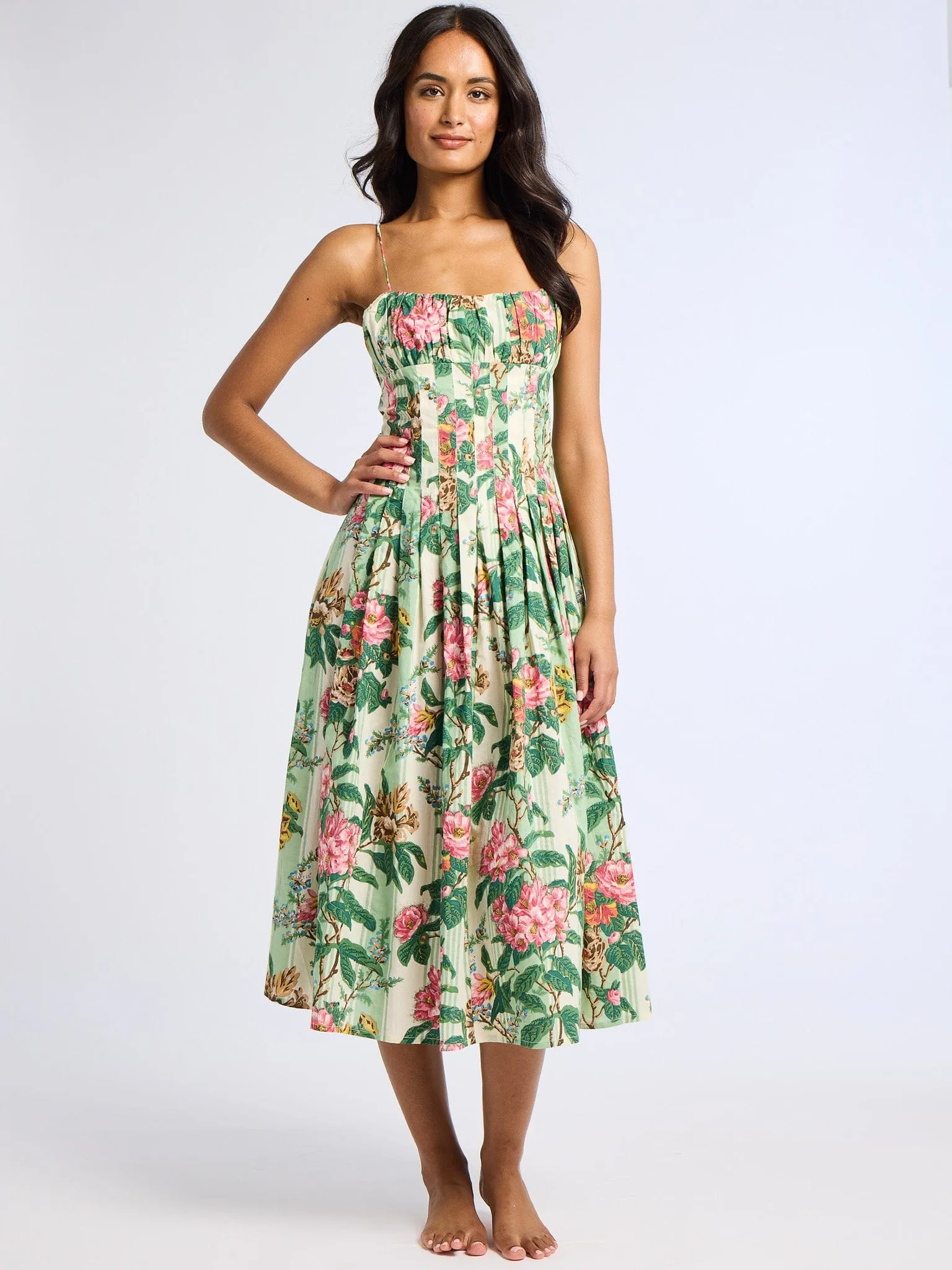 All Time Fit Tully Dress in Garden Stripe