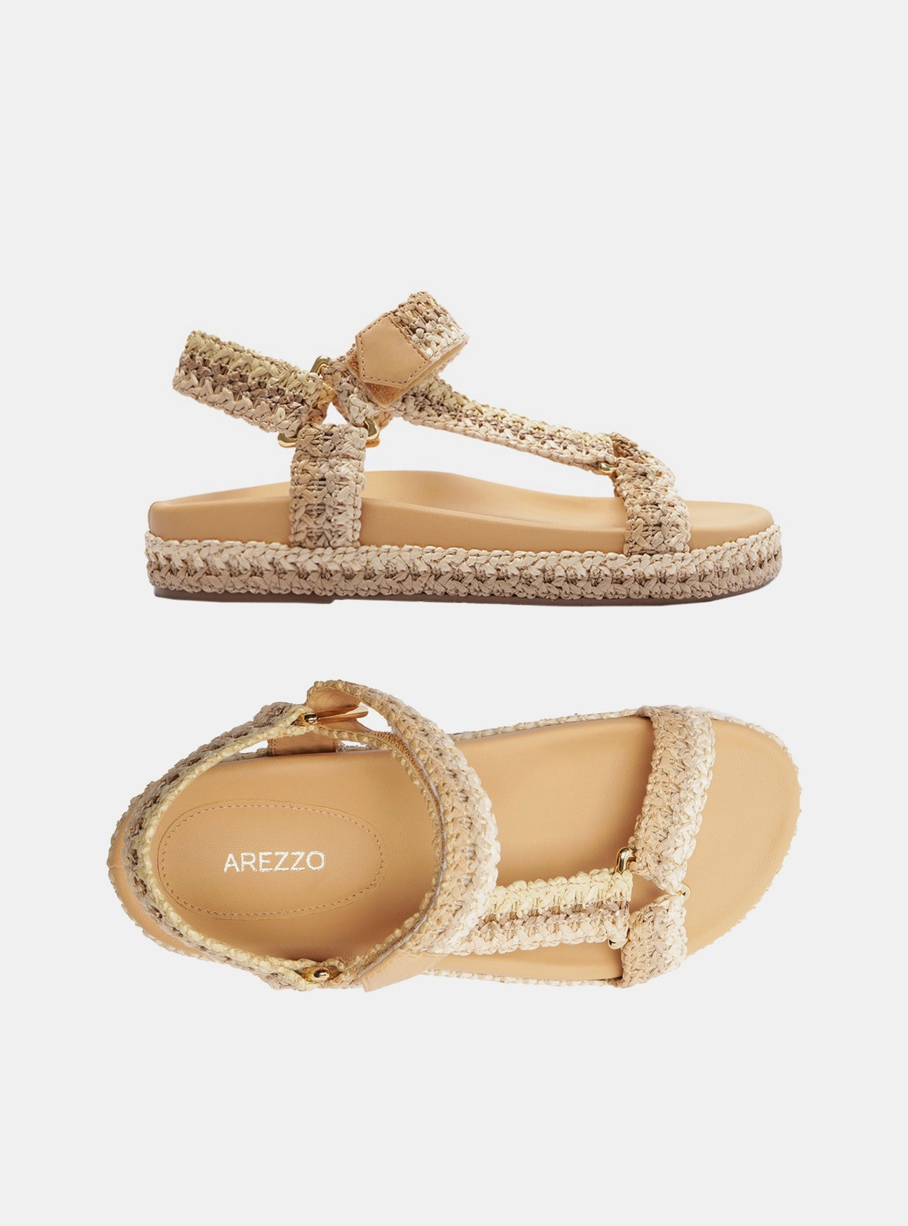 Mya Flat Sandal Zip Fast Chic Walking Shoes