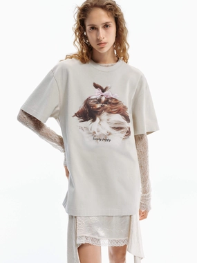 Thermal Regulating Textile Anti Static Finish Printed Cotton Jersey T-shirt