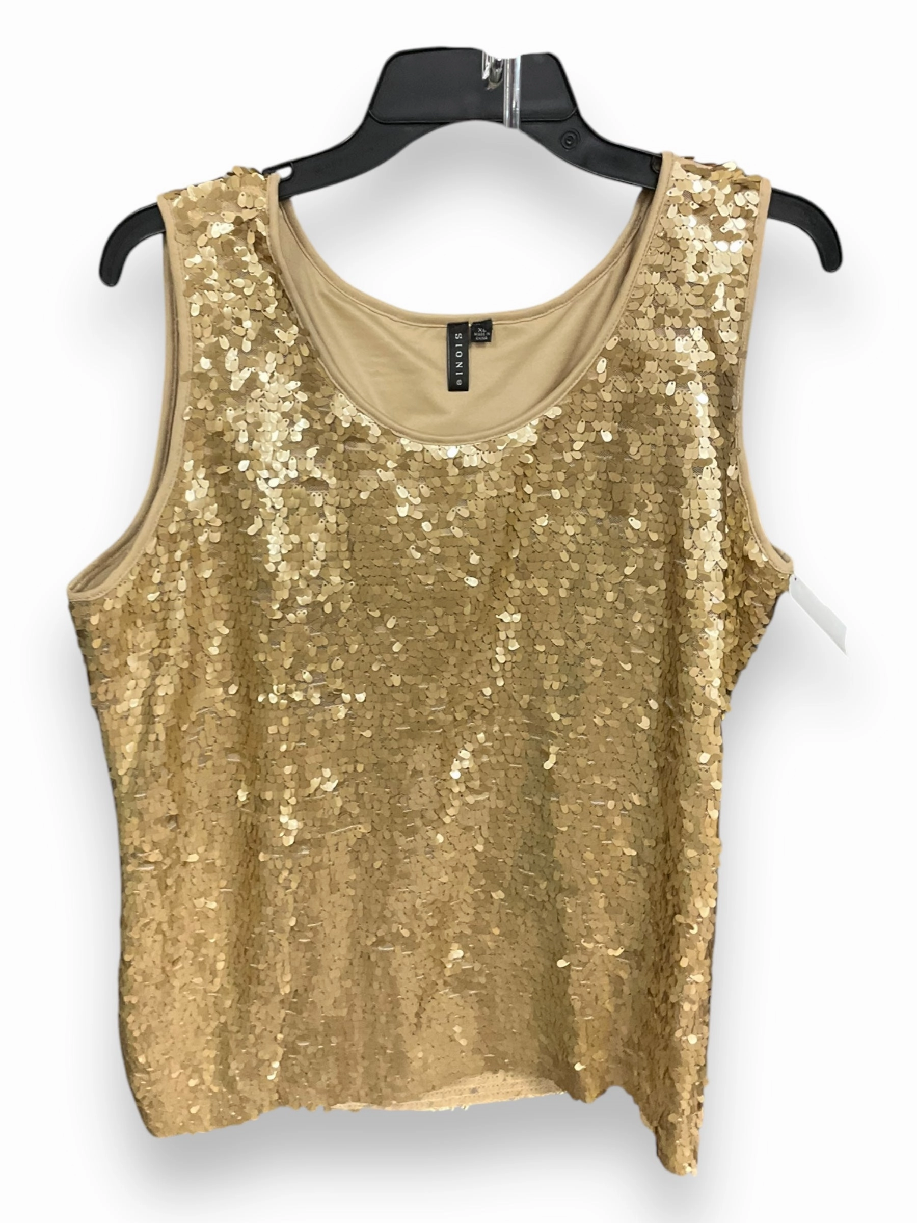 Flatlock Seam Tank Top By Clothes Mentor In Gold, Size: Xl