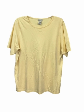 Yellow Top Short Sleeve Ll Bean, Size 1x Breathable Ventilation