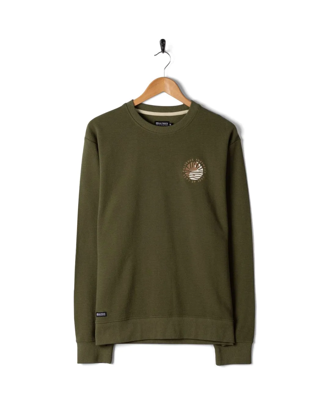 Relaxed Silhouette Yin Yang Sun - Mens Sweatshirt - Green