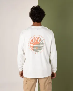 Comfy Fit Yinyang Sun - Mens Long Sleeve T-Shirt - Cream