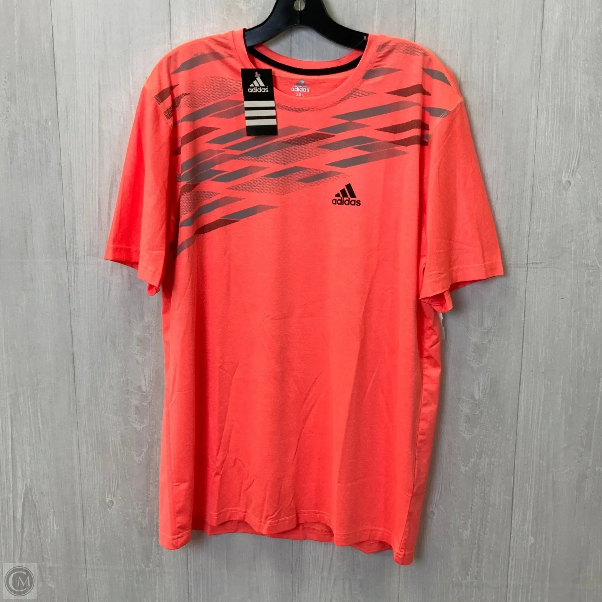 Formal Shirt Compression Gradient Athletic Top Short Sleeve By Adidas In Orange, Size: 2x