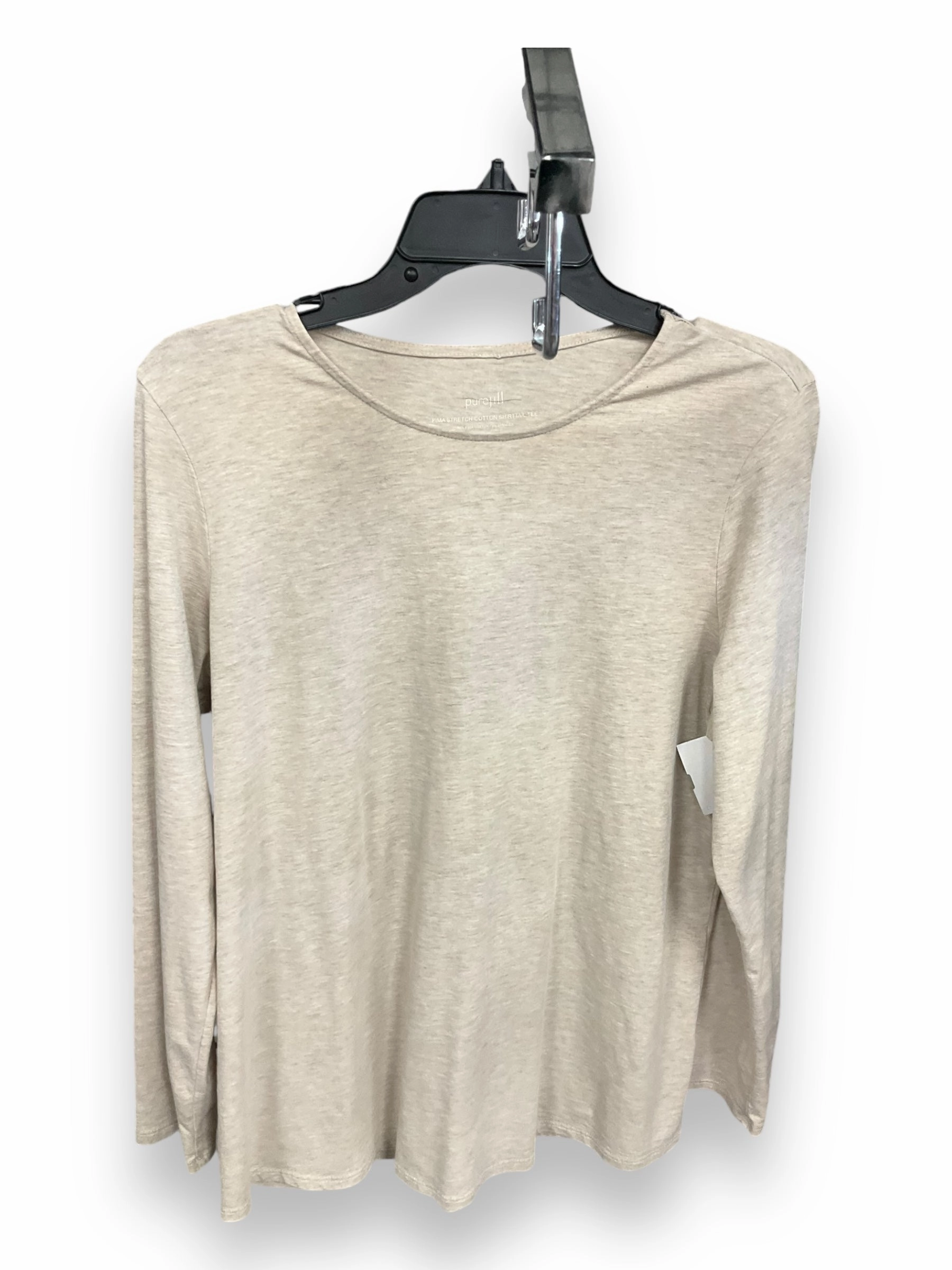 Top Long Sleeve Basic By Pure Jill In Beige, Size: M Cozy Fit